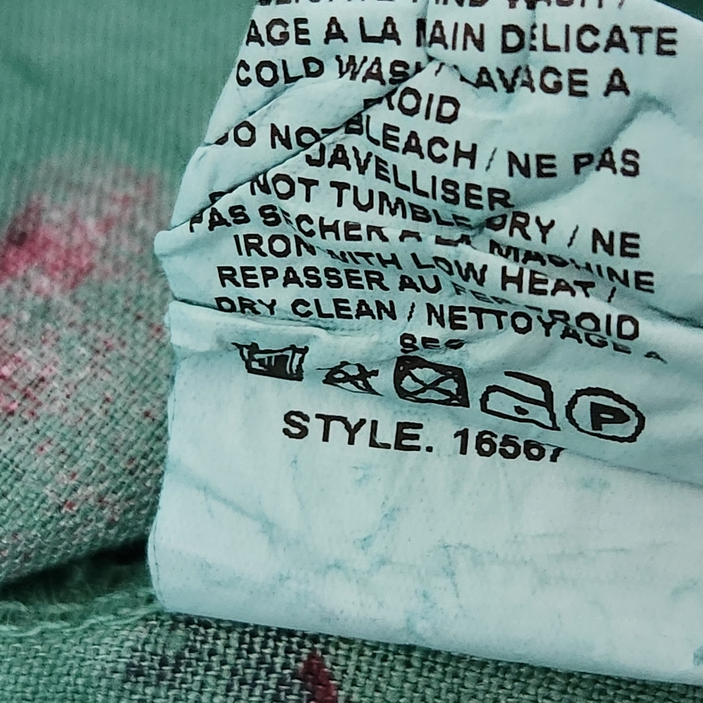 BELLAMBRA MADE IN ITALY 100% Linen Neck Tie Floral Watercolor Printed Dress - Picture 10 of 13